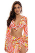 Luli Fama Love Me Wild Bell Sleeve Crop Top